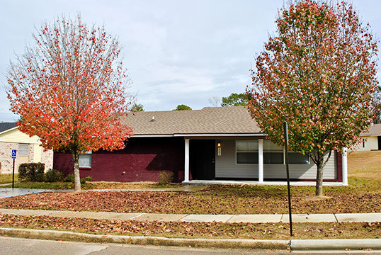 The street view of Hillsdale Homes.
